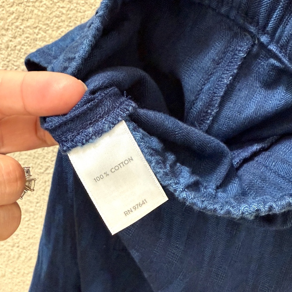 NWT J.Jill Pure Jill Indigo Dobby Crops in Odisha Wash - Picture 12 of 12
